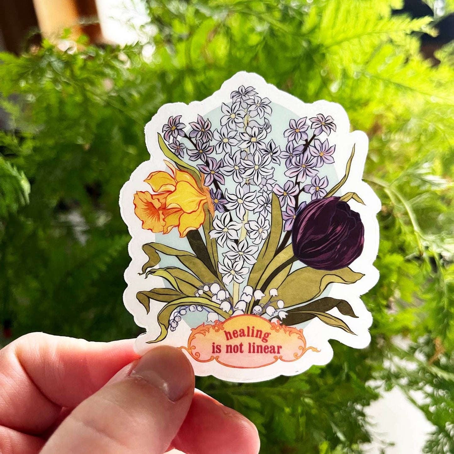 Healing is Not Linear Sticker