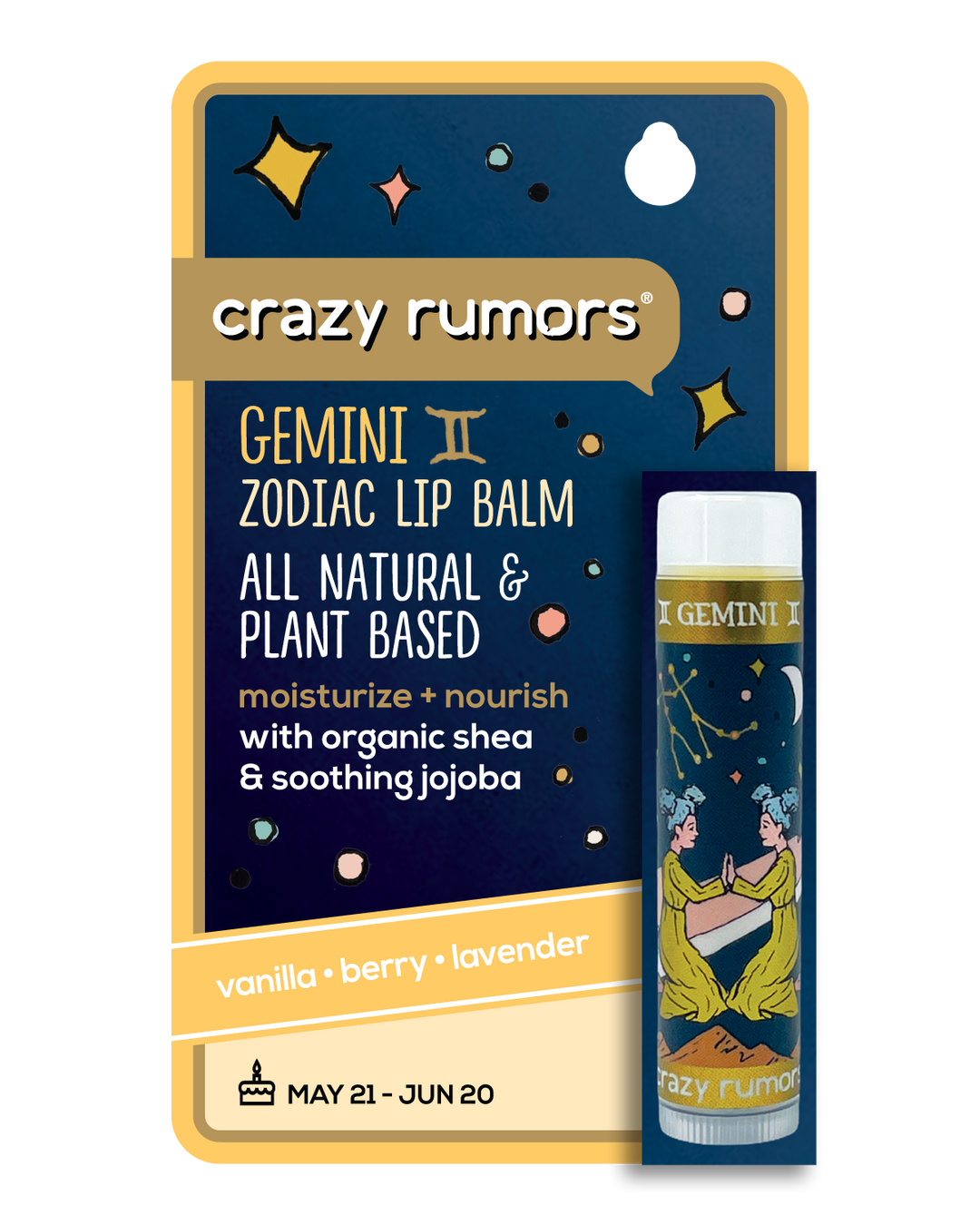 Gemini Zodiac Lip Balm