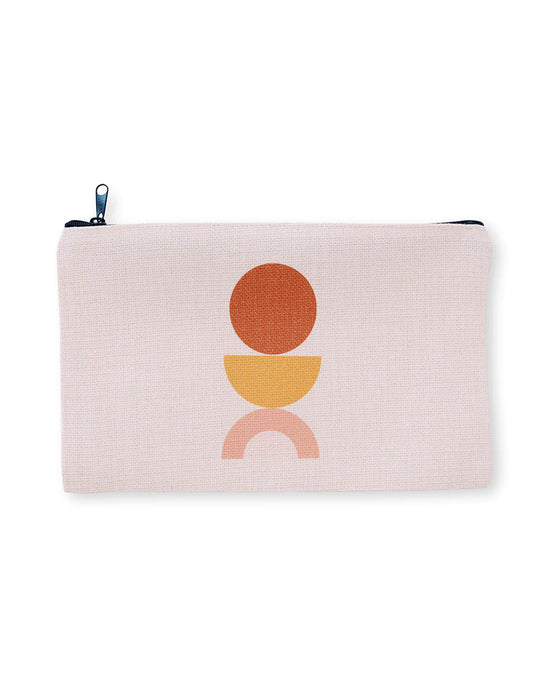 Mod Boho Geometric Linen Pouch