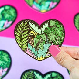 Tropical Heart House Plant Vinyl Sticker