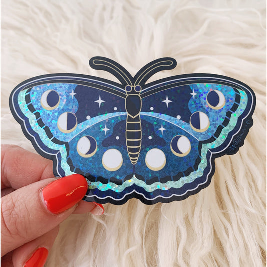 Lunar Butterfly Sticker (Glitter)