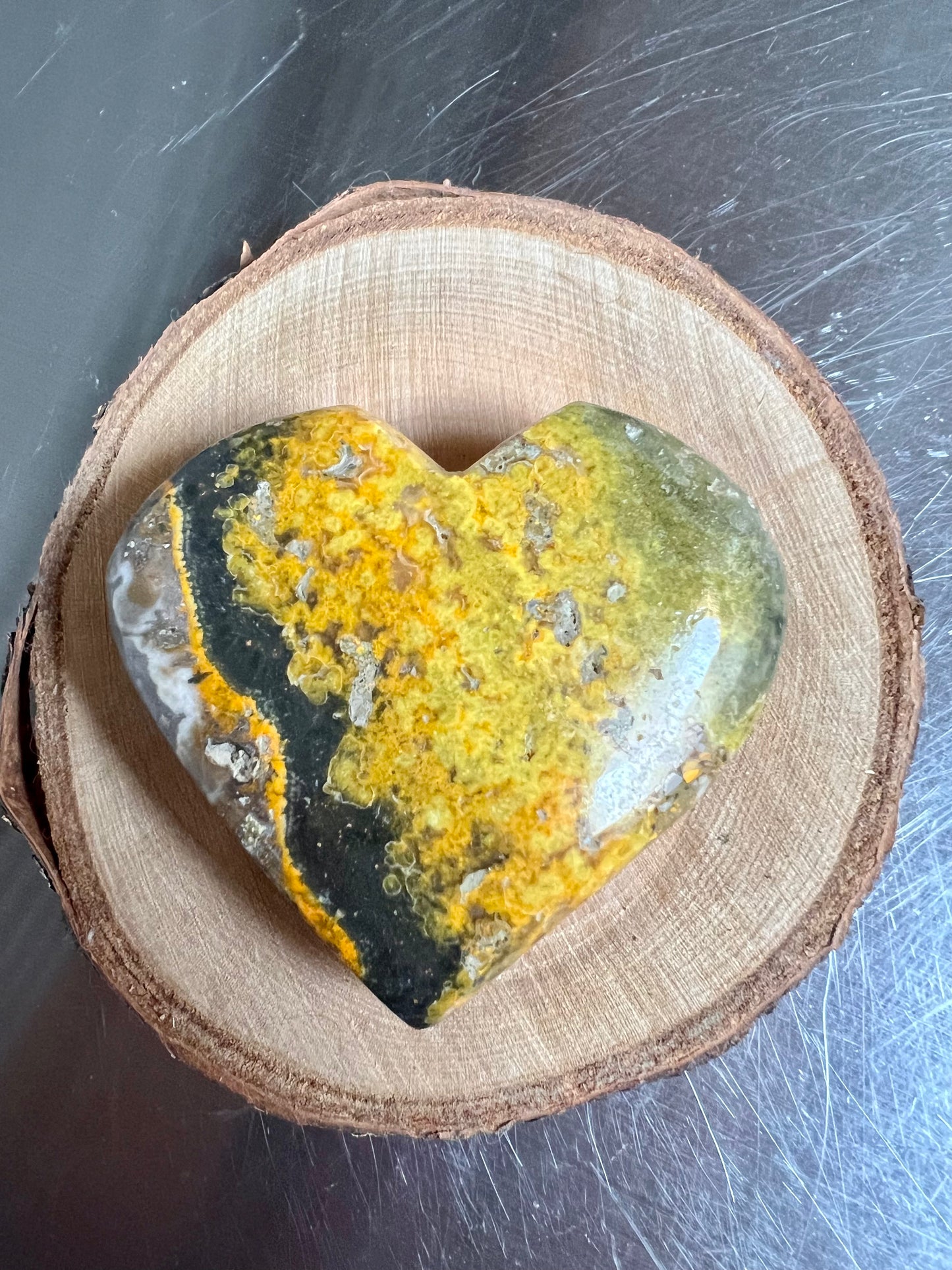 Bumble Bee Jasper Heart