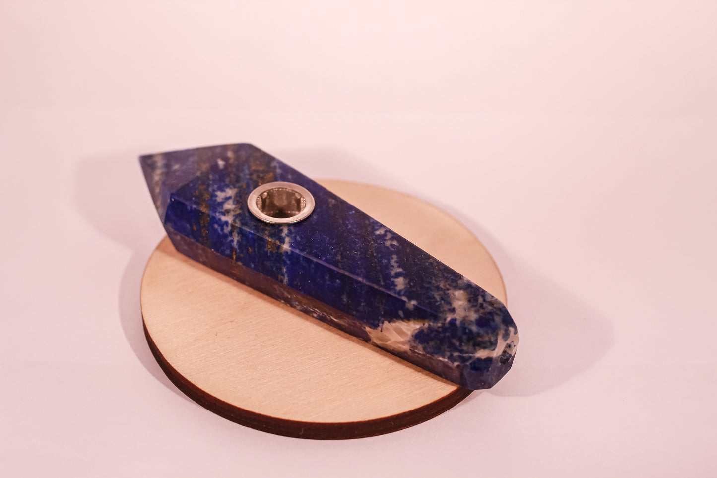 Lapis crystal pipe