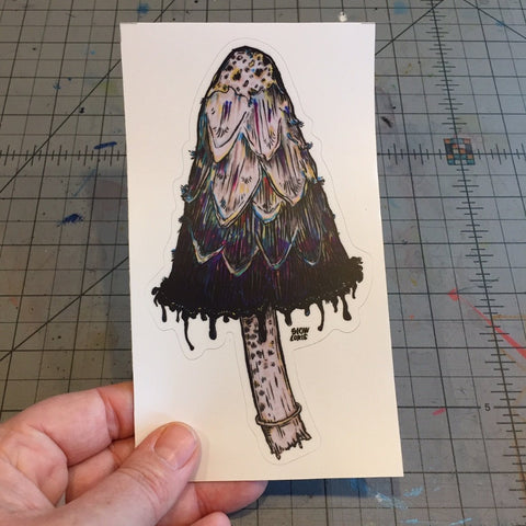 Inky cap sticker