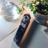 Amethyst crystal pipe
