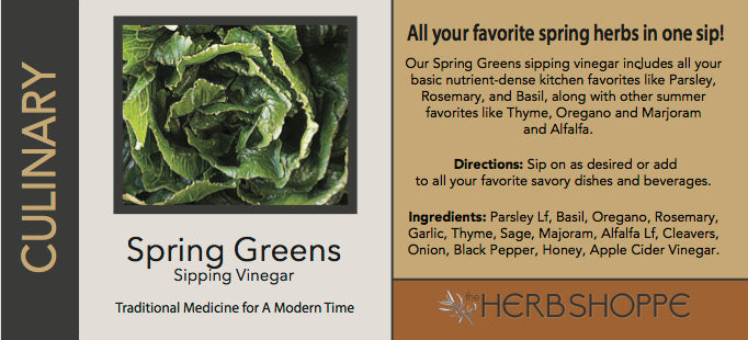 Spring Greens Sipping Vinegar