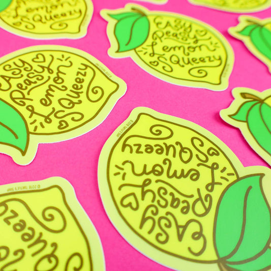 Easy Peasy Lemon Squeezy Vinyl Sticker