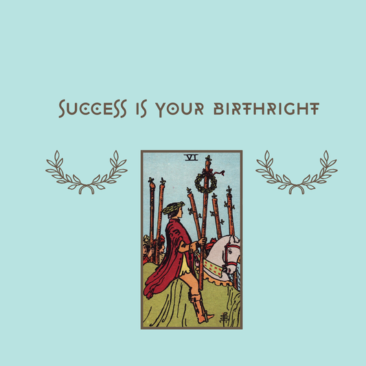 Six of Wands with Herbal Pairing Green Tea