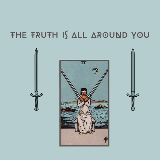 The Two of Swords with Herbal Pairing Bilberry