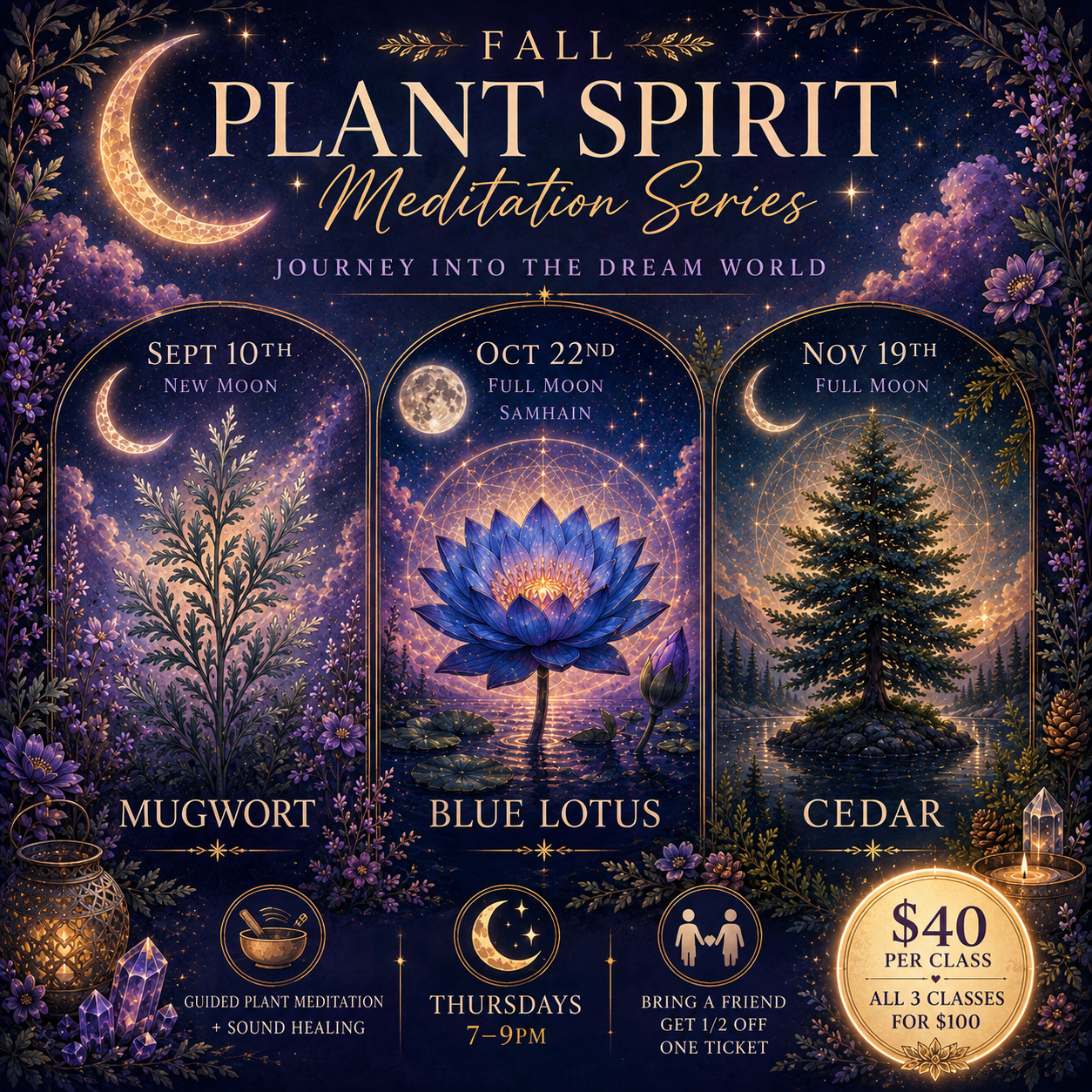 🌙 Fall Plant Spirit Meditation Series + Sound Bath