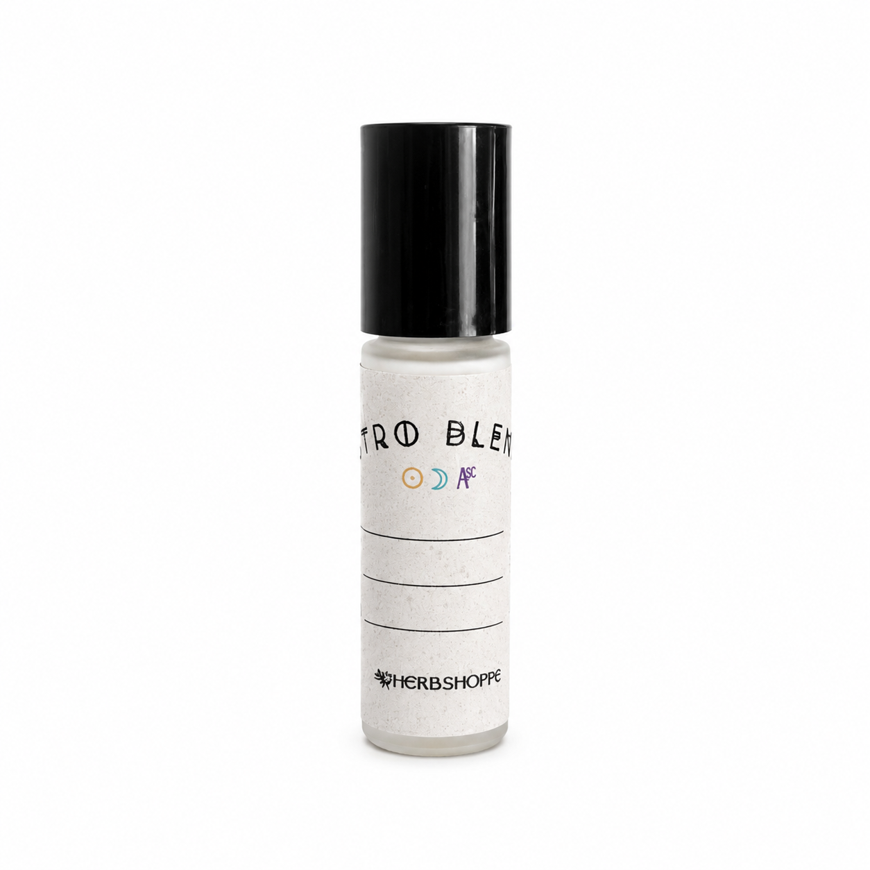 Astro Blends-.35 Roll On (Frosted Glass and Black Lid)