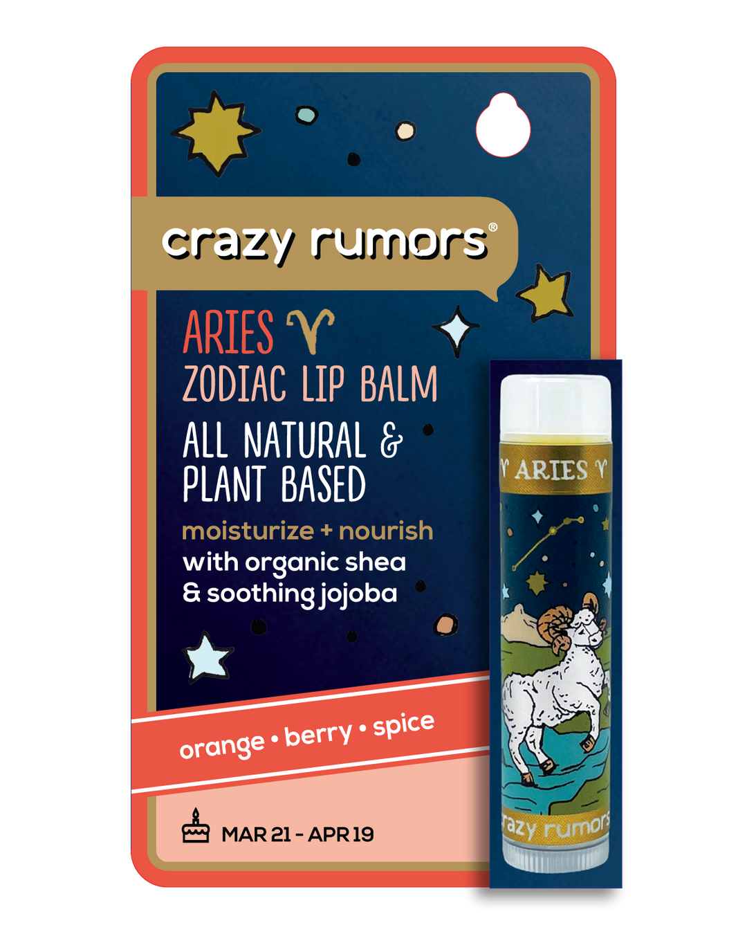 Aries Zodiac Lip Balm