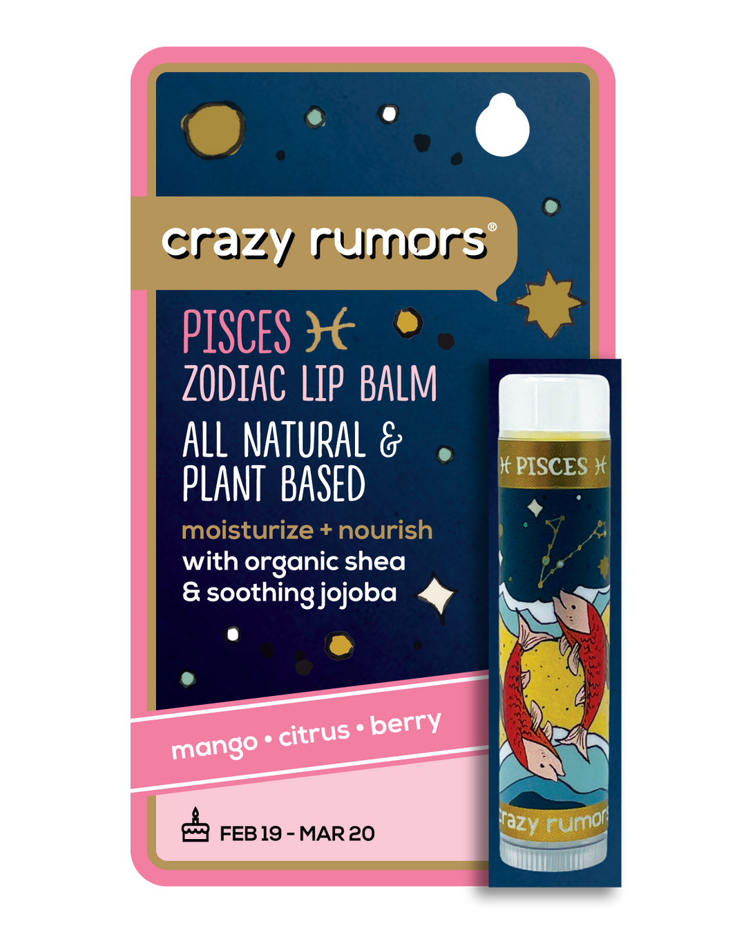 Pisces Zodiac Lip Balm