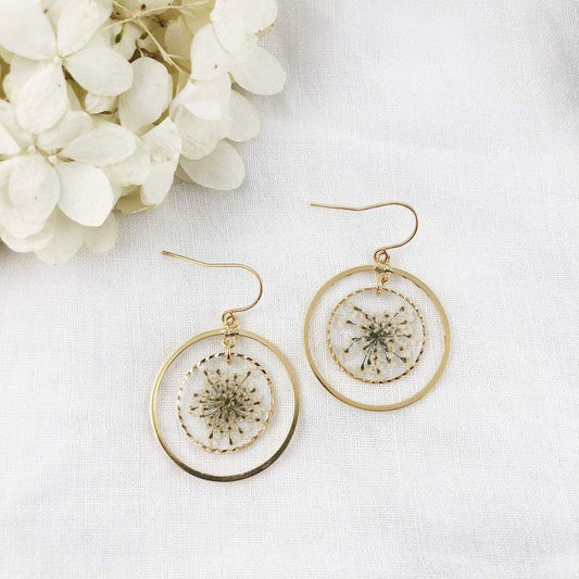Classic Gold Earrings (Queen Anne's Lace)