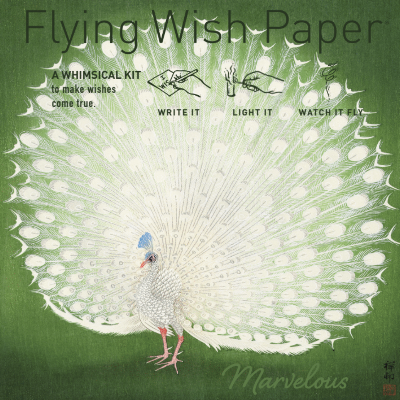 Peacock Wish Paper