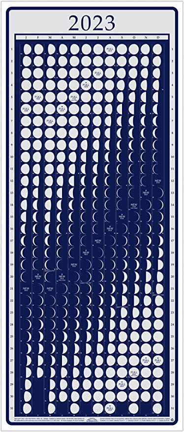Moon Phase - Fridge Magnet Calendar
