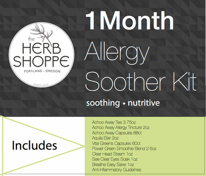 Natural allergy relief kit for immunity, congestion, inflammation, and respiratory health.