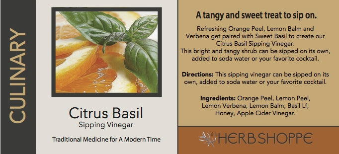 Citrus Basil Sipping Vinegar