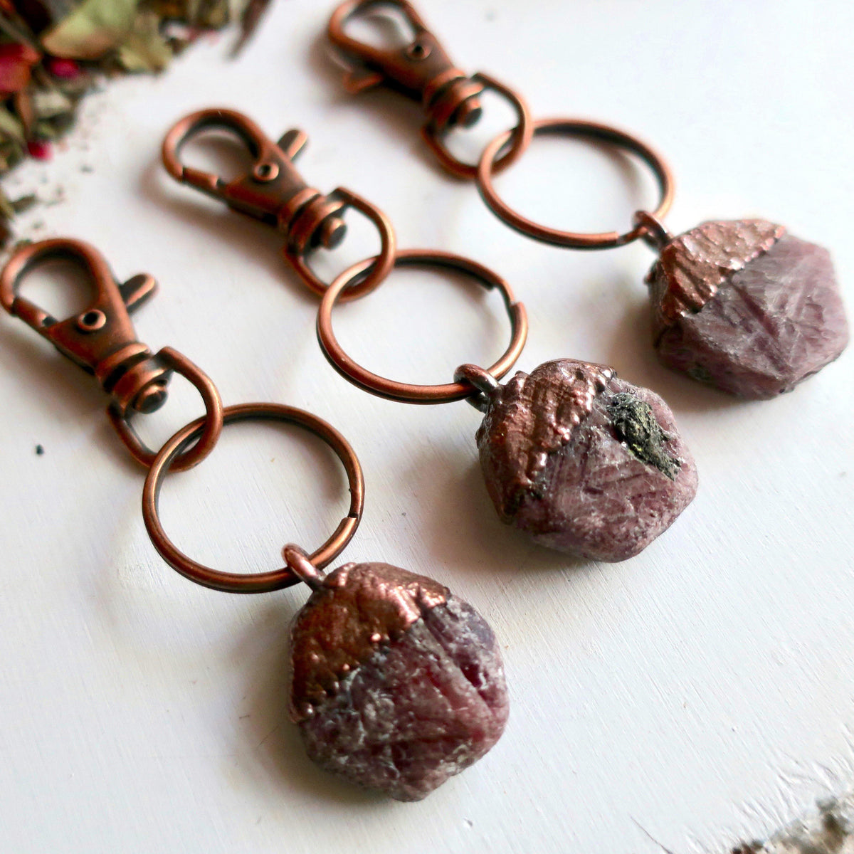 Key Chain Ruby Raw Ruby Crystal Keychain – The Herb Shoppe