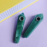 Aventurine crystal pipe