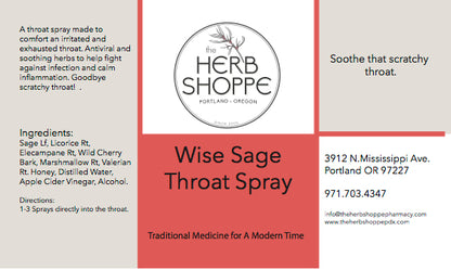 Wise Sage Throat Spray 2oz