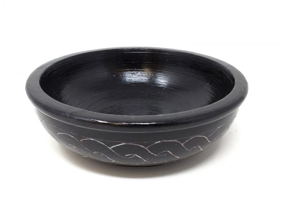 Black Soap Stone Carved Bowl 5